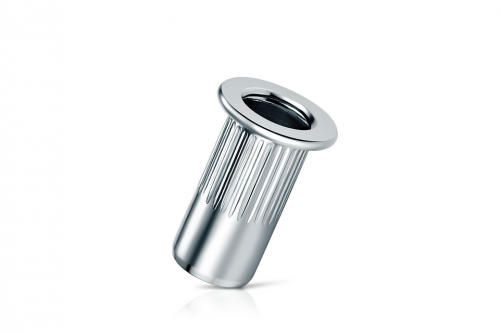Nut Rivet-Flat Head Round Body with Knurls Open-End Nut Rivet-Flat Head Round Body with Knurls Open-End